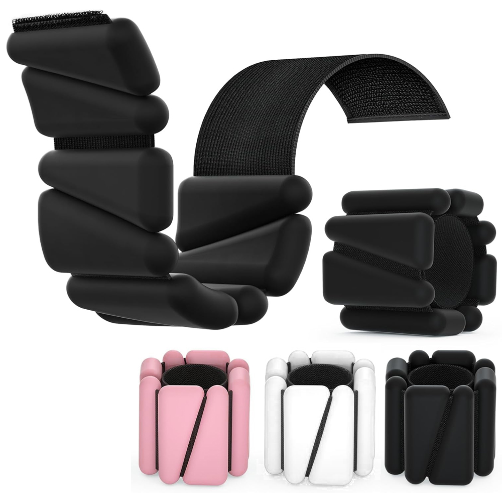 Pilates Yoga Combo - 2LBS/4LBS Verstellbare Silikon-Knöchel- und Handgelenkgewichte für