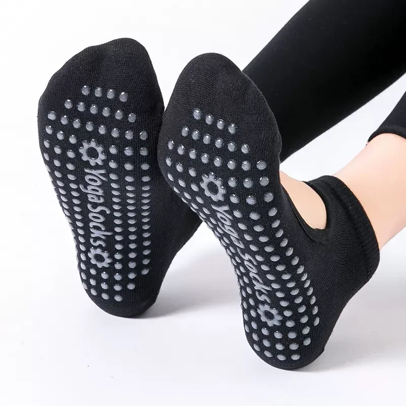 Pilates Yoga Origin - Hochwertige Damen-Yoga-Socken, rutschfest, atmungsaktiv, rückenfrei, Pilates-Socken,