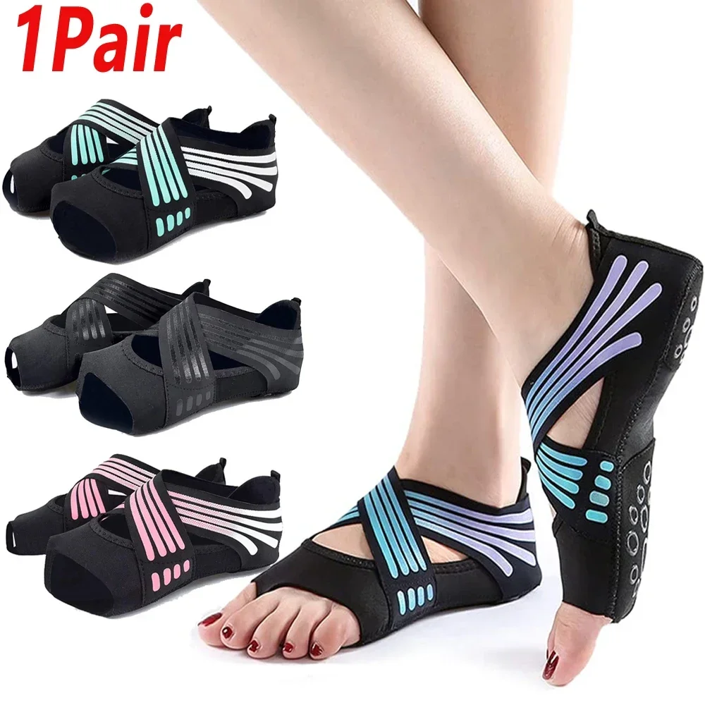 Pilates Yoga Fitness - 1 Paar Professionelle Rutschfeste Gym-Yoga-Schuhe, Flache