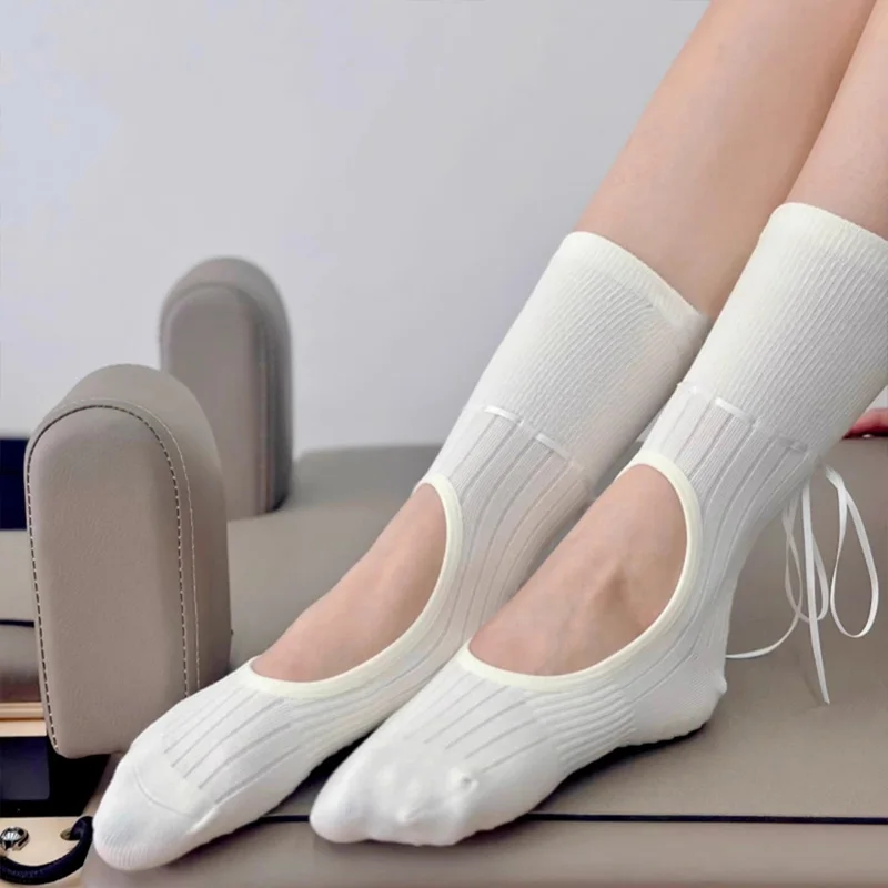 Pilates Yoga Youtube - Mode Frauen Yoga Socken Bänder Ausgesetzt