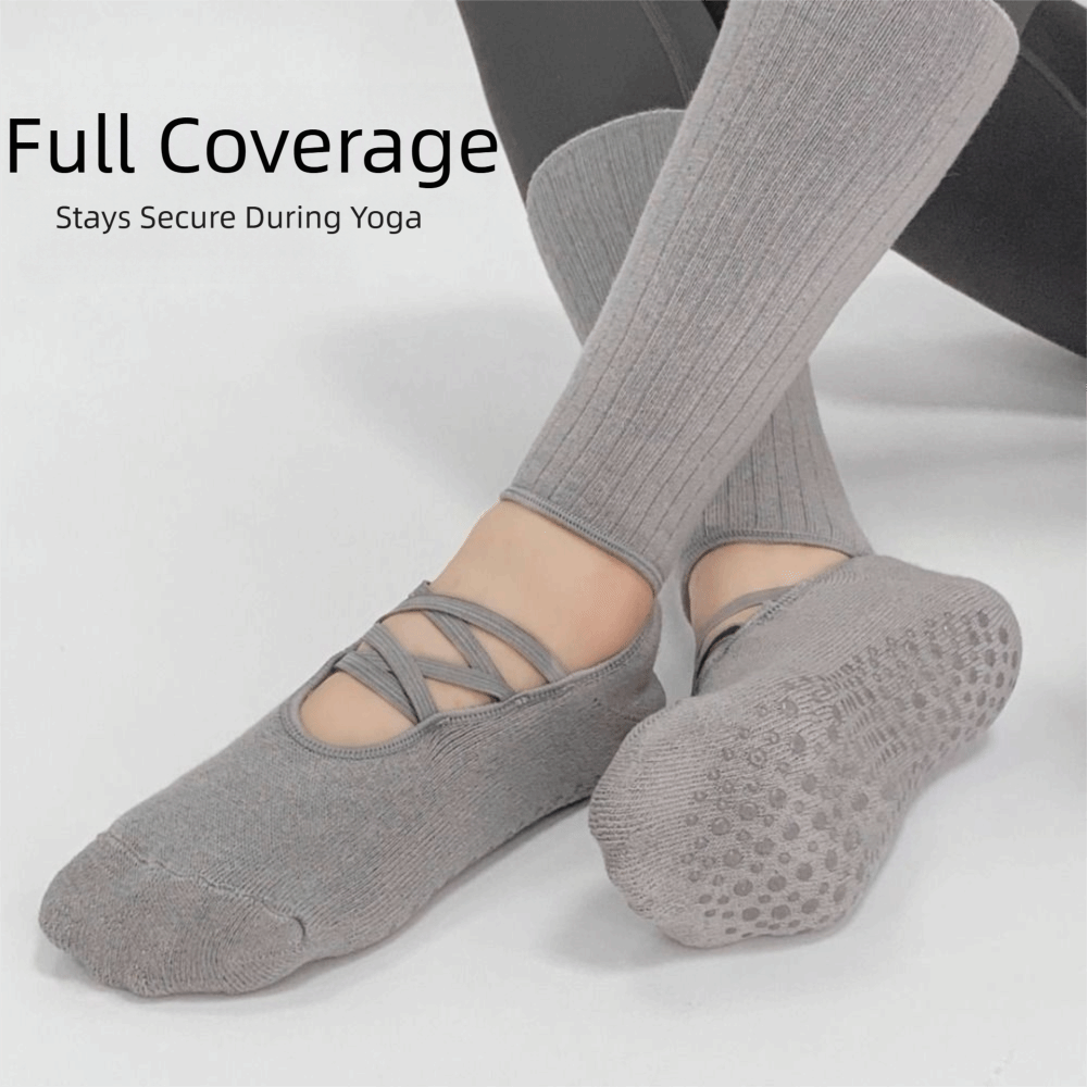 Pilates Yoga Youtube - Atmungsaktive Stoff-Grip-Pilates-Socken Schweißabsorbierende Mittellange Damen-Yoga-Socken mit