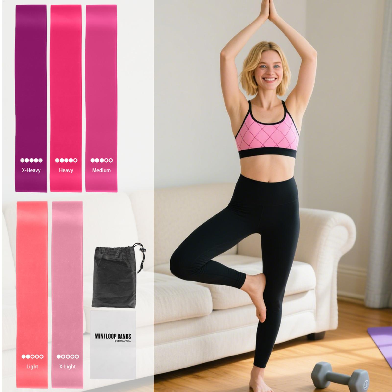 Pilates Yoga Difference - Elastische Fitnessbänder für Yoga-Sportübungen, ideal für